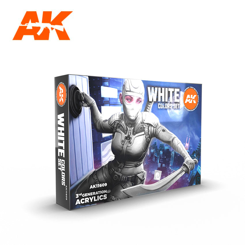 AK Interactive - AK Interactive 3G White Colors Set