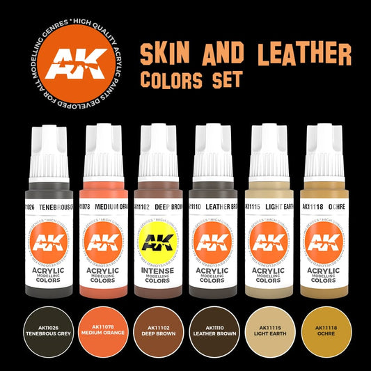 AK Interactive - AK Interactive 3G Skin and Leather Colors Set