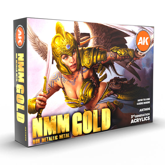 AK Interactive - AK Interactive Acrylic NMM (NON METALLIC METAL) GOLD Set