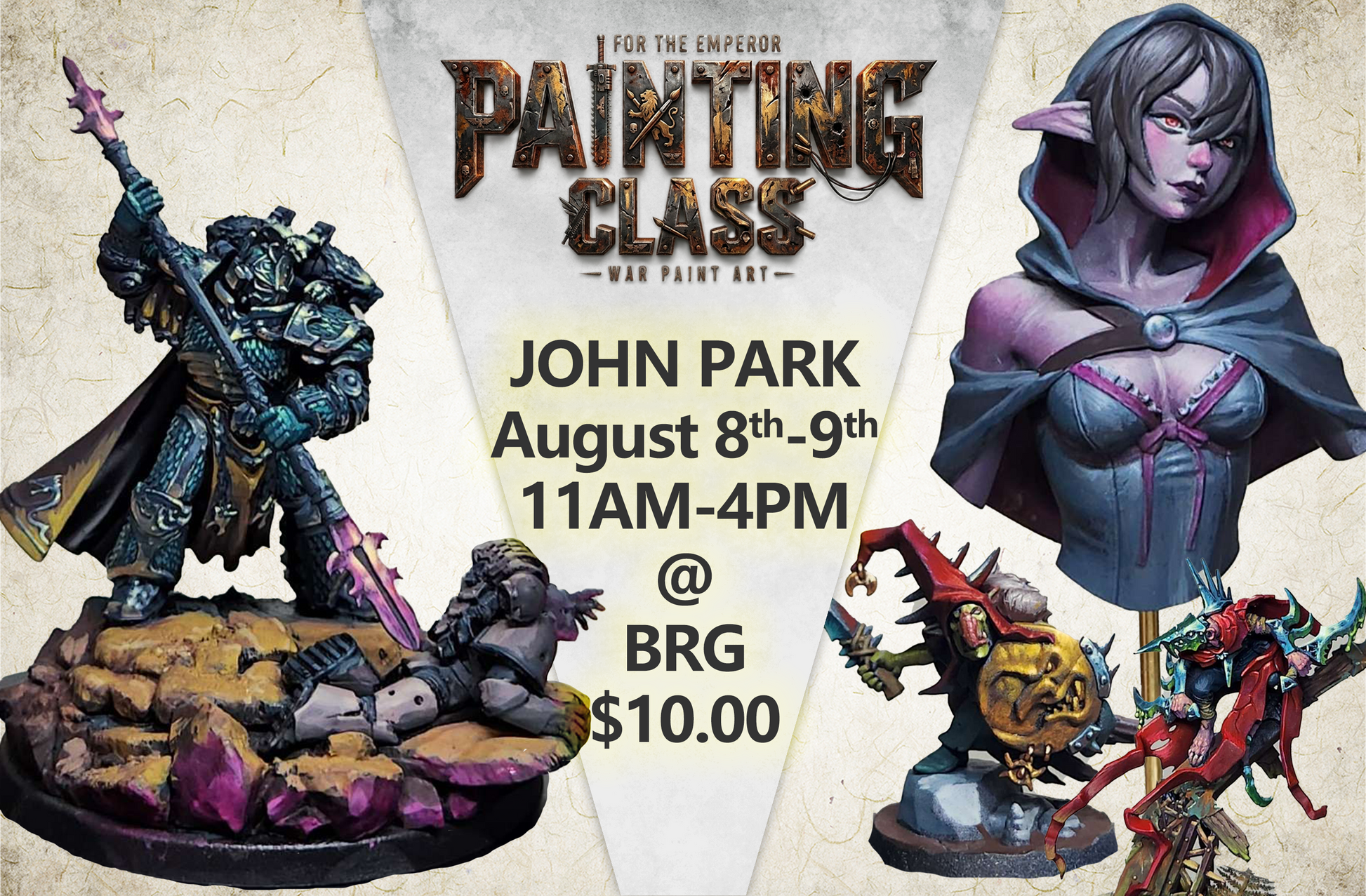Painting with John Park - Miniature Painting Class (AUGUST 8th to 9th)
