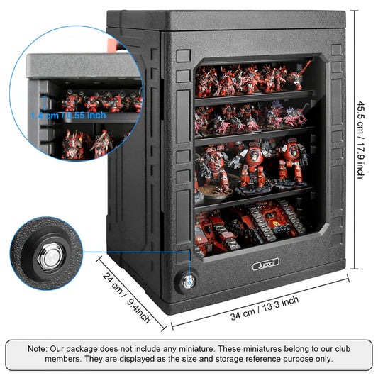 Jucoci - Medium Size(03) Miniatures Transport Storage Case With Light
