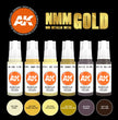 AK Interactive - AK Interactive Acrylic NMM (NON METALLIC METAL) GOLD Set