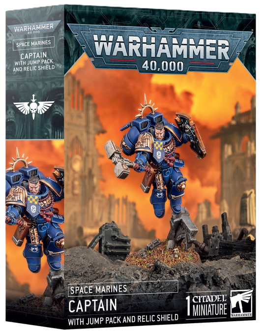 [Pre-order] Warhammer 40K - Space Marines - S/M: CAPTAIN W/JUMP PACK & RELIC SHIELD