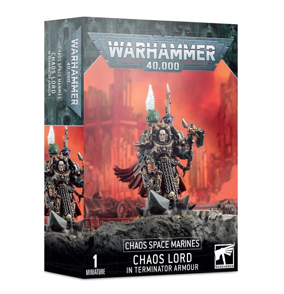 Warhammer 40k - Chaos Space Marine - CHAOS LORD IN TERMINATOR ARMOUR - SORCERER LORD IN TERMINATOR ARMOUR